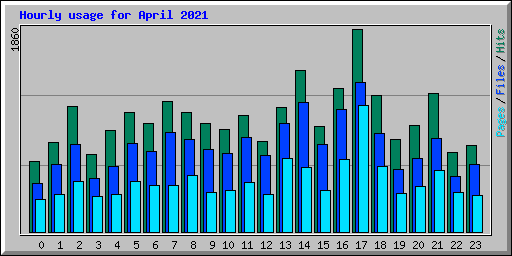 Hourly usage for April 2021
