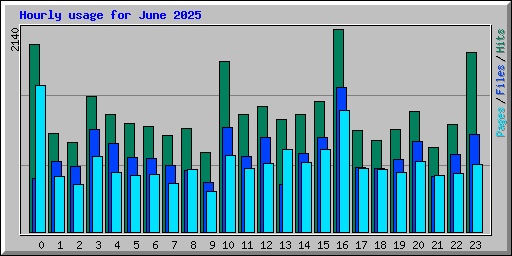 Hourly usage for June 2025