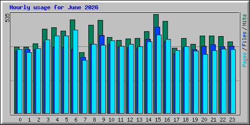 Hourly usage for June 2026